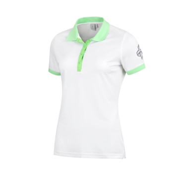 Cross Womens Big Logo Polo SS - Hvid i str. Large