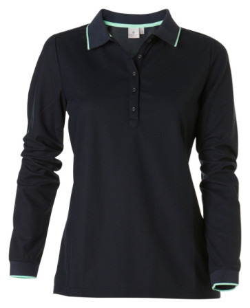 Cross Womens Classic Polo LS - Navy i str. X/Large
