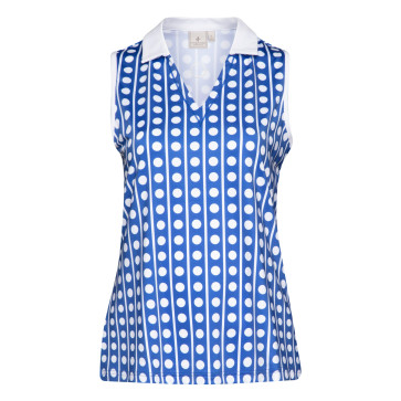 Cross Womens Dot Polo SL - Surfer Blue Dot