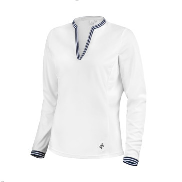 Cross Womens Nostalgia Polo LS - Hvid i str. Medium (Kollektionsprøve) (Vejl. udsalgspris = kr. 699)