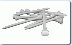 1.000 Pack Hvide Tees - 83mm (10 poser á 100 stk.)